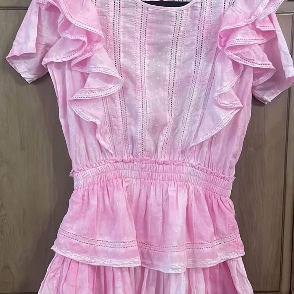 LoveShackFancy Pink Ruffle Dress